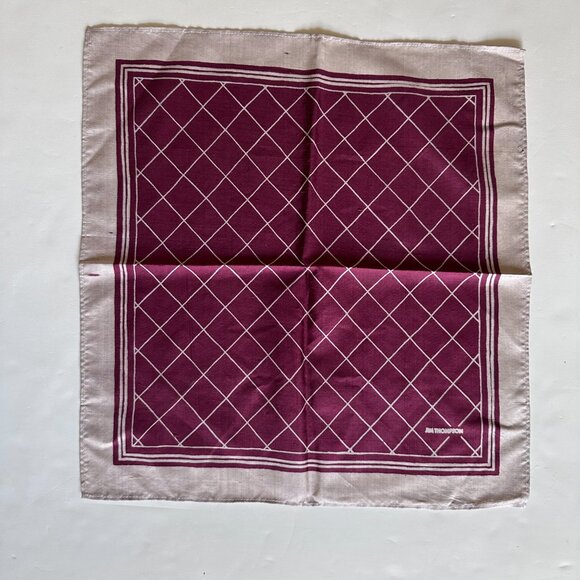 Jim Thompson Thai Silk Handkerchief Pocket Squares Vintage Lot of 3 - Picture 5 of 8